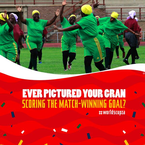 Share the passion that these gogos have for the 2014 FIFA World Cup Brasil™! goo.gl/mxpRTs #worldscupza