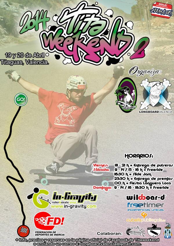 TitaguasDeporte's tweet image. 19 y 20 de Abril TITAWEEKEND en Titaguas - Un finde de Longboard by @LongboardVlc #freeride #slidejam
