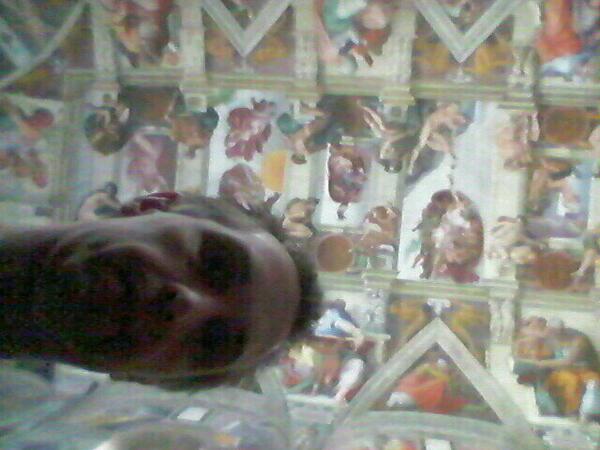 eliosaur's tweet photo. "@Cavemangeo: Inside the Sistine Chapel- no pictures allowed. #breakingrulesagain http://t.co/QRxBMtKEH5" Mr Smith is OG