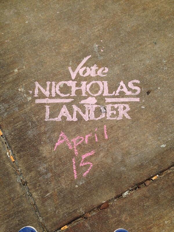 KoonceJoe's tweet photo. Vote Nicholas Lander this Tuesday for student body President and Vice President @VoteNL14 http://t.co/CpdssNJvrj