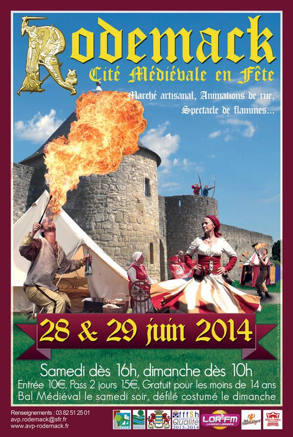 Découvrez l'affiche de la 35ème édition de "Rodemack Cité Médiévale en Fête" qui aura lieu les 28&amp;29 juin prochains !