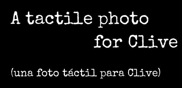 Ideas con alma que reconfortan. En marcha con ow.ly/vDEFF A TACTILE PHOTO FOR CLIVE #emocionante #Didú
