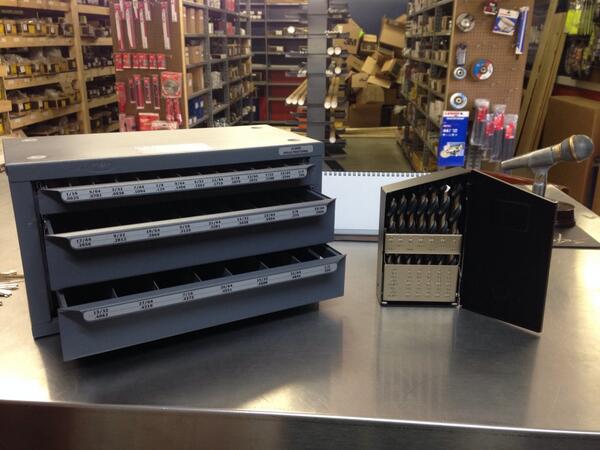 nabventures's tweet photo. Check out these DEPENDABLE, made in the USA drill bits!!! We can get you setup with an index, drawer, or by the pack! http://t.co/5ZZj56StJZ