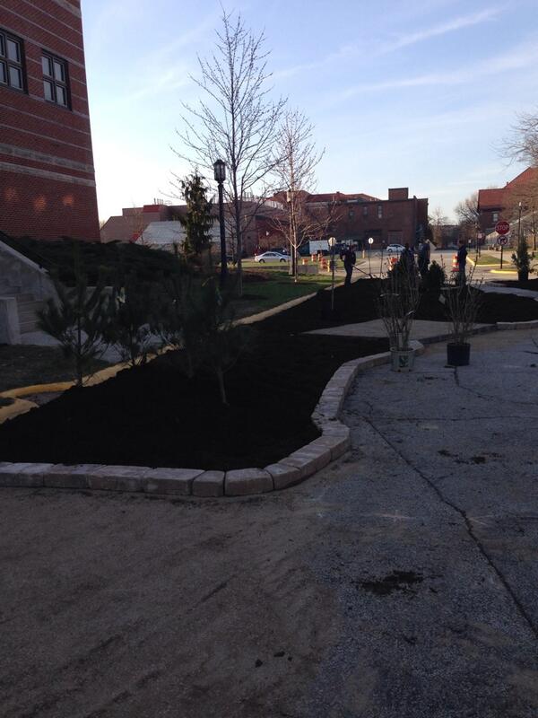 PurdueHortClub's tweet photo. We got a lot accomplished yesterday on the landscape #SpringFest2014 http://t.co/oxbGltNRg4