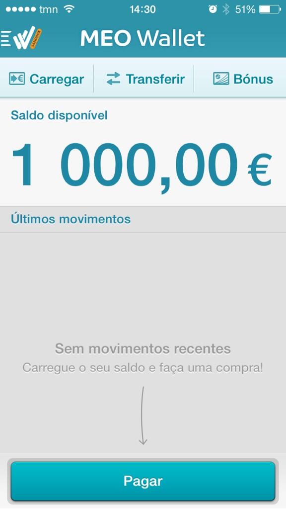 pontocom's tweet image. E pimba... de repente mais 1000 euros! #codebits2014 #meowallet