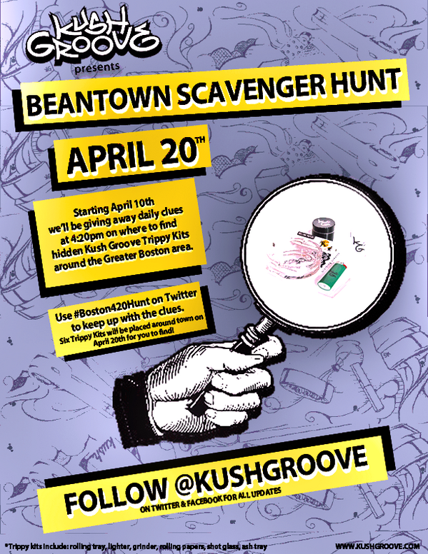 KushGroove's tweet image. We got the #trippykit Scavenger Hunt starting #Boston #Boston420Hunt