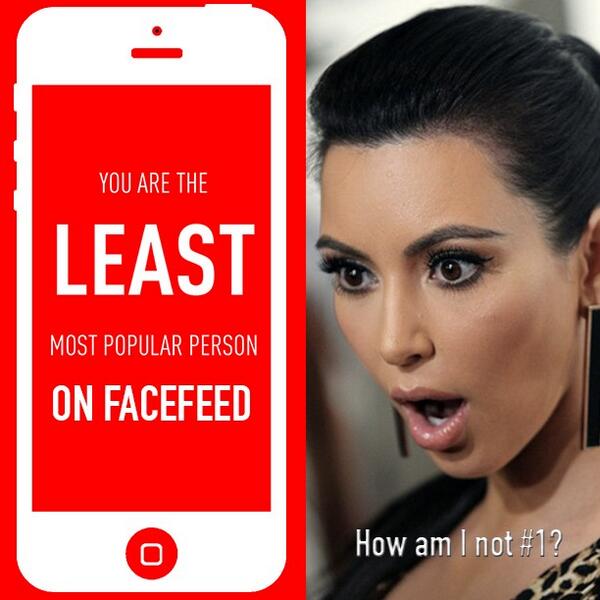 facefeed_'s tweet photo. Help Kim get to 1st most popular 😂 http://t.co/Yz5pL57QTd