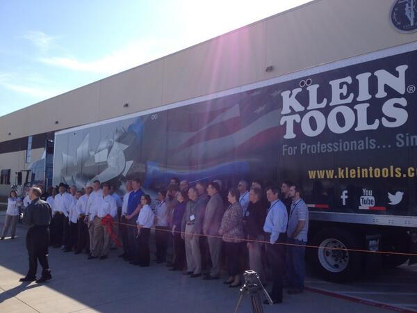 ecmmagazine's tweet photo. Klein Tools opens new heat treating facility in Mansfield, TX this morning. Getting ready to tour the new facility. http://t.co/goxt9A4lyW