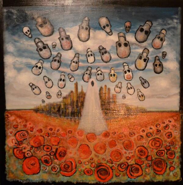 LudovicACX's tweet photo. I Ghost NYC - Oil on Canvas - 100 x 100 cm. http://t.co/werFWRlUjw