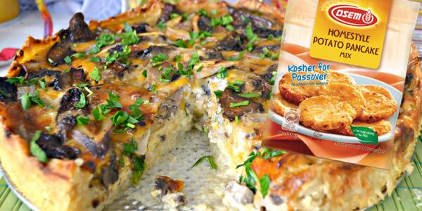Osem_USA's tweet photo. Cheese n Portabella Quiche &amp; A Latke Crust. #Passover recipes: http://t.co/JCusqKqrii #OsemPassover #Kosher @alibabka http://t.co/mxmssJ9eUw