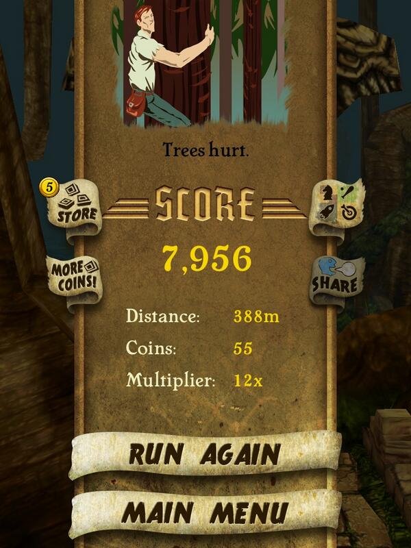 Amieejamson's tweet photo. I got 7,956 points while escaping from demon monkeys. Beat that! http://t.co/KvT9vdBrw7 #TempleRun http://t.co/Y84oY8VRbB