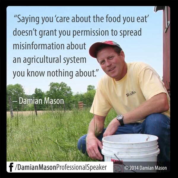 DamianPMason's tweet photo. If you care about the #food you eat, #damianmason has some advice for you!  @DamianPMason #agriculturalspeaker http://t.co/tnuWR9Xrdu