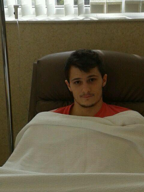 NutterJake's tweet image. #tbt first day of chemo #twoleft