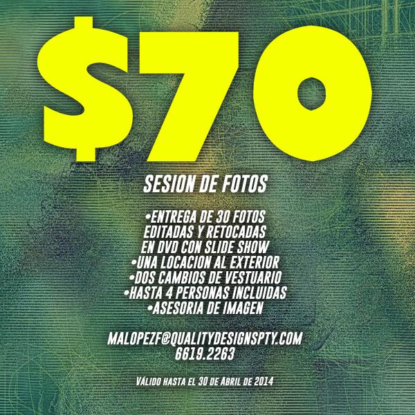 Quality_Designs's tweet image. Llamanos hoy y separa tu fecha no dejes pasar de esta promoción. qualitydesignspty.com 66192263