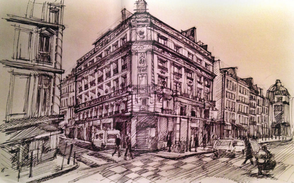 A sketched journey through Paris' Rue Montmartre bit.ly/Qa1pmJ
