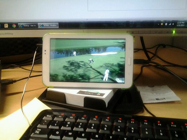 John_Saarela's tweet photo. Streaming the Masters @ work. #Masters2014 http://t.co/hsnsPbAvHR