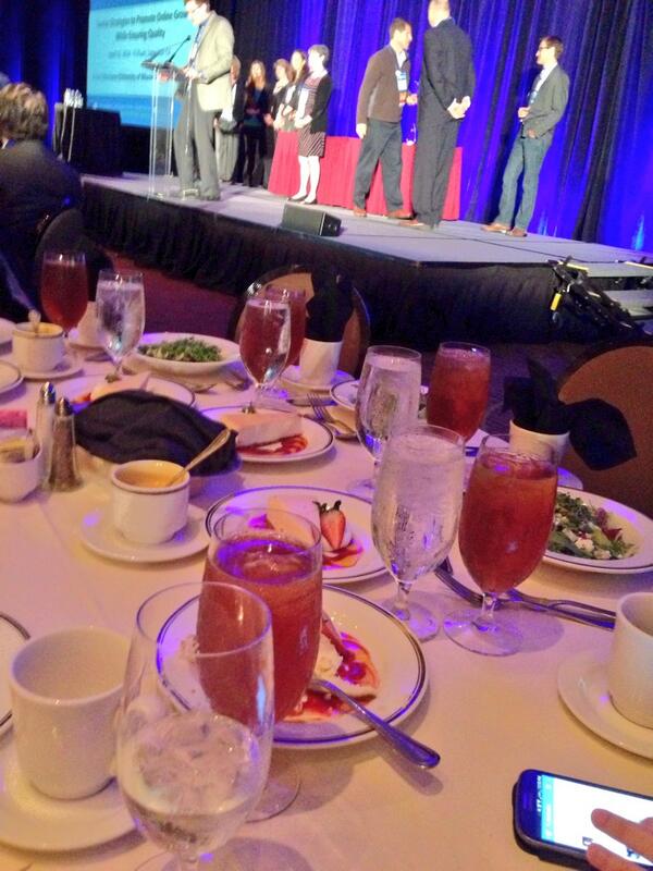 TCSES's tweet photo. @et4online @FlipSnack All encompassing: Food. PowerPoint. Twitter user. Presenters on stage. Check to all! #et4online http://t.co/QVFuVjq9T5