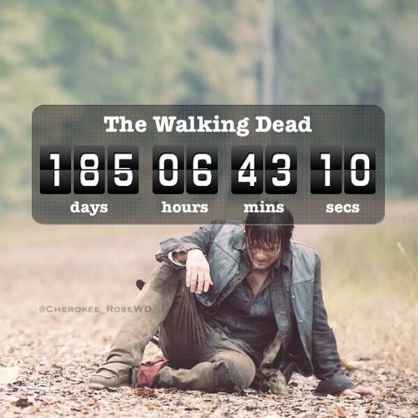 TWDSupportGroup's tweet photo. ☣ 185 Days ☣ 

Excuse me while I cry in a corner of sorrow. 

#TheWalkingDead

#TheWalkingDeadCountdown http://t.co/C1GvModAWb