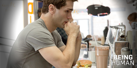 Burgers and shakes > blood. #BeingHuman