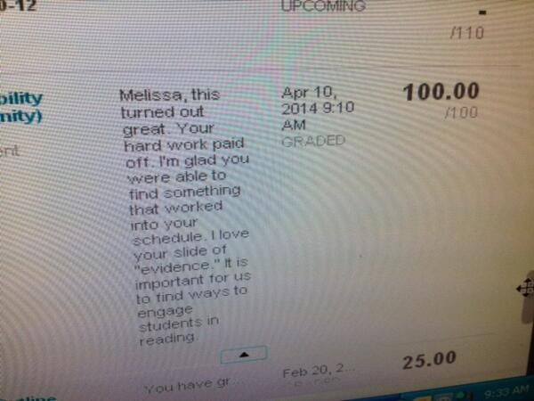 MelzieWoo's tweet image. Love when a project I worked hard on results in a great grade.  #EducationClass