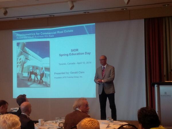 SIOR_Canada's tweet image. Welcoming our 2nd Keynote Speaker, Gerald Clerx on Using #Psychometrics for Success in #CRE #SpringEd @SIORglobal