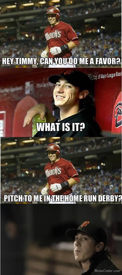 MLB Memes on X: Paul Goldschmidt OWNS Tim Lincecum! 13 for 24