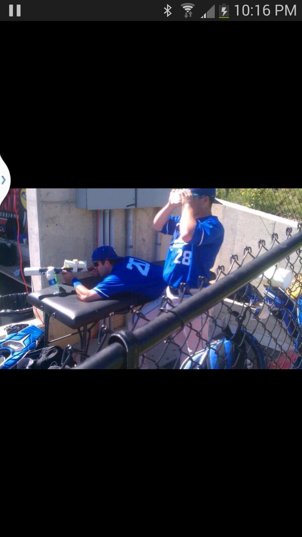 benchclub's tweet photo. Just doing my part from the bench #sniper #BenchClub http://t.co/p3197kf7ZC