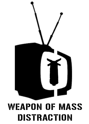 anonopshispano's tweet photo. WEAPON OF MASS DISTRACTION. #ApagaLaTV #NoMásPoderAlPoder El poder obtiene su fuerza de la TV. http://t.co/2CP2EfDQqD