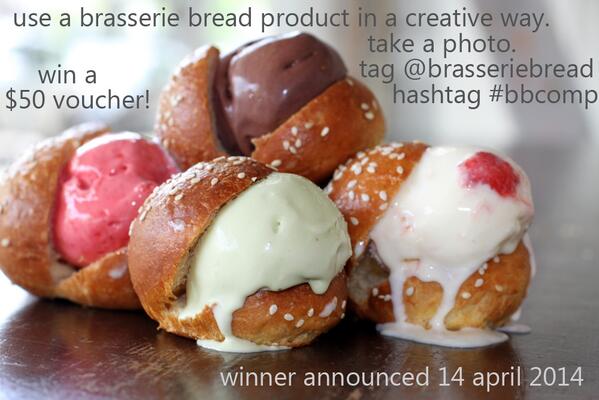 brasseriebread's tweet image. Only a few days left in our #bbcomp! Win a $50 voucher. Winner will be announced on Monday.