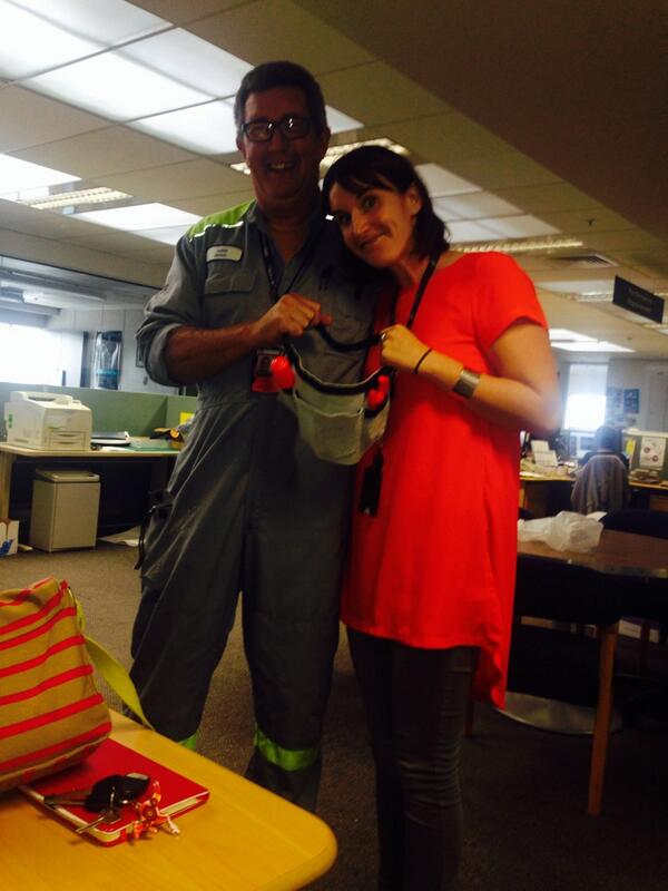 #flyinghr Katie's been presented with some more tools for her Toolkit from her Engineering partners