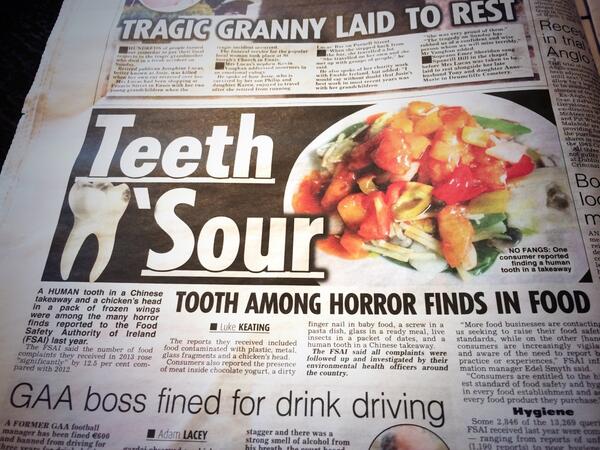 FHTLimited's tweet image. Teeth and sour !