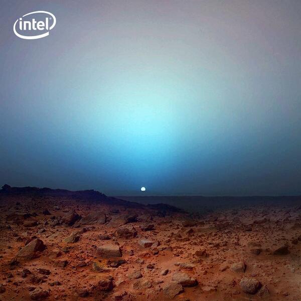 インテル 公式 A Twitter 火星の夕日は綺麗な青色だそうです いつか見てみたいですね Http T Co 9s21rayg