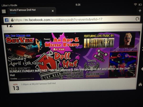 Sunday @ The Doll Hut!