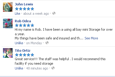 All Bay Mini Storage reviewed by its Customers as a good #StorageSolution . Check it here:- facebook.com/rob.odea.1/act…