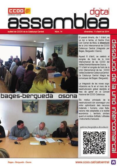 revista #bages #berguedà #osona assemblea digital núm.14  "dissolució unió intercomarcal" ccoo.cat/revistes/assem…