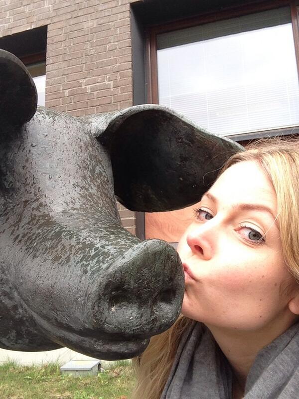 fruFossum's tweet photo. #felfie Farm animal selfie - teller vel med bronsedyr også? @Nortura_SA http://t.co/GqoQEGBtwg