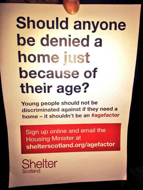 Fee_King's tweet image. When it comes to housing it shouldn't be an #agefactor - join the @shelterscotland campaign shelterscotland.org/agefactor