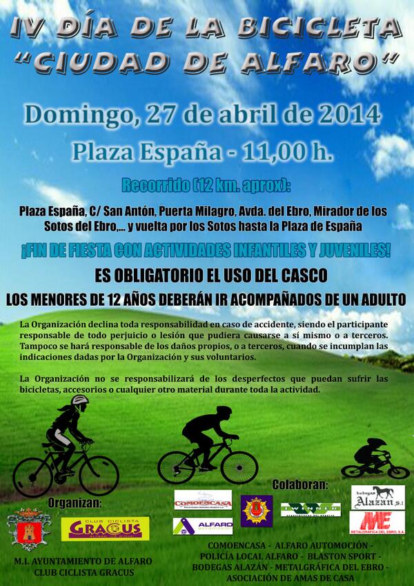 Id preparando las bicicletas, que el próximo día 27 de abril salimos todos a dar pedales. Te apuntas???