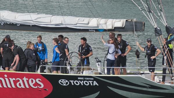 mjfrogley79's tweet photo. The Duchess with Dean Barker #RoyalVisitNZ http://t.co/B63MVMUwlD