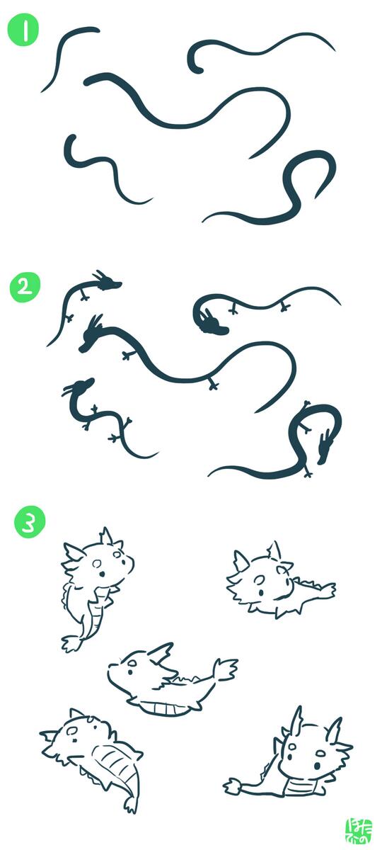 ほたてぃーの 11 7 8デザフェスb 117 בטוויטר 今思いついた簡単な龍の描き方 適当 Http T Co Uhdlt0zlny