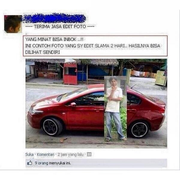 Ada tong cowok, mau jadi fotografer tuk modusi cewek, baru begini caranya edit foto.. Pffffftt!