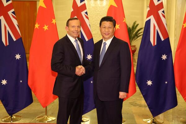 Tony Abbott meets Xi Jinping (photo by Tony Abbott on Twitter)