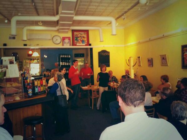 Lt. Gov. Candidate <a href="/tinaflintsmith/">Tina Smith</a> is in the Daily Grind today. Stop by and say hi!