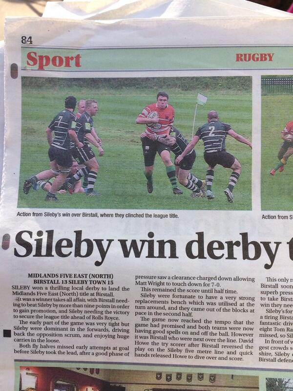 SilebyTownRFC's tweet photo. Boris making the headlines again @DavidWalker101 http://t.co/Hp9zYBMfHd