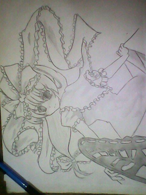 GarnetNote's tweet image. Also finished drawing Hina Kagiyama~… X3