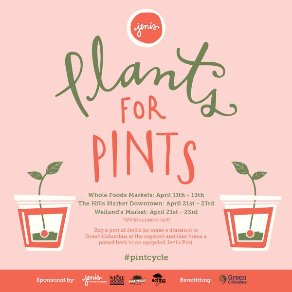Green_Columbus's tweet photo. Check out the @jenisicecreams Plants for Pints fundraiser at @WholeFoodsUA @WFMDublin @hillsdowntown +@WeilandsMarket http://t.co/V0zIeSHNbN