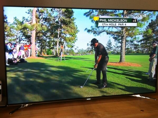 Na het zuur (boodschappen, tuin) nu het zoet op deze vrije dag: The Masters op tv en daarna zelf een potje golfen.