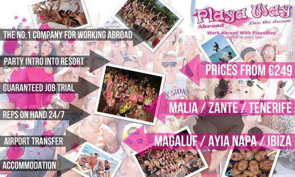 PlayaWayRick's tweet photo. Get working abroad NOW!! #Malia2014 http://t.co/KVHebPqi0V