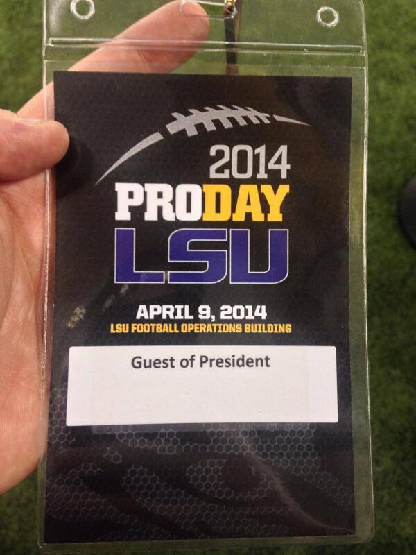 strengthsystems's tweet image. A picture from LSU's ProDay 2014... — at Louisiana State University Tiger Band Practice Field. #StrengthSystems