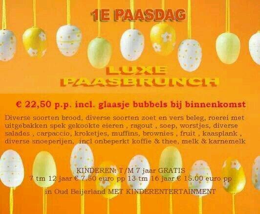 diggelseetcafe's tweet photo. Ook deze Pasen weer een heerlijke luxe Paas brunch in Diggels. http://t.co/Lklwf4qtYu